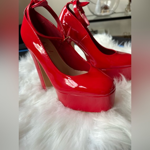 Mary Jane Red shoes platform shoes - Picture 8 of 8